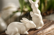 德化白瓷工艺品招财兔